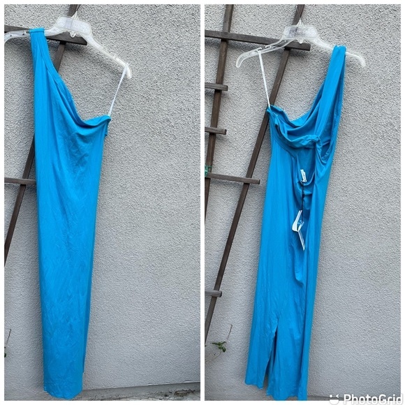 The Line by K Avalon Dress in Electric Turquoise - Picture 4 of 10